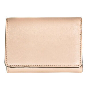 Chloe Wallet Compact Leather Georgia Beige